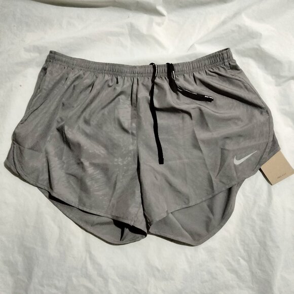 NWT NIKE Women's Tempo Running Shorts DriFit XL 3” Brief-Lined Gray 831281-056 - Picture 1 of 6